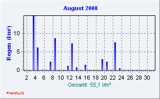 August 2008 Niederschlag