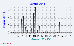 Januar 2011 Niederschlag